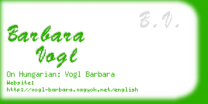 barbara vogl business card